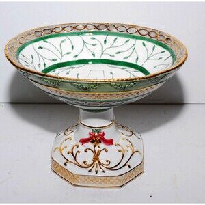 Beautiful CCIB Ceramic Pedestal Fruit Compote Candy Dish Multi-Color